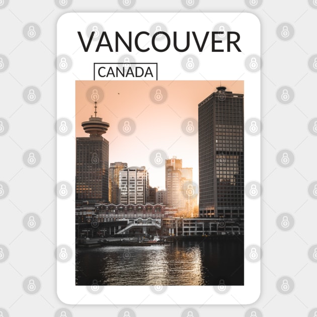 Vancouver British Columbia Canada Gift for Canadian Canada Day Present Souvenir T-shirt Hoodie Apparel Mug Notebook Tote Pillow Sticker Magnet Sticker by Mr. Travel Joy